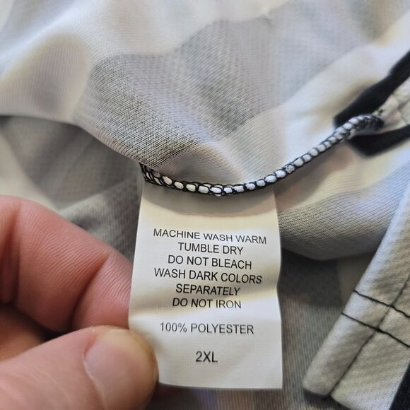 Cliff Keen Athletic Referee Shirt Men's XXL Black White Stripe Long Sleeve Zip - Picture 3 of 15